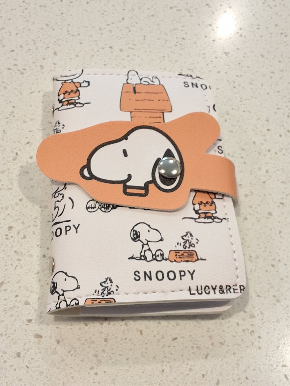 Snoopy Card Organizer Business Card Holder ID Credit Card Case Wallet, NEW